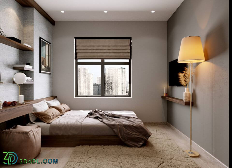 3D Interior Scenes File 3dsmax Model Bedroom 257 By LeSon