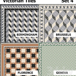 Topcer Victorian Tiles Set4 