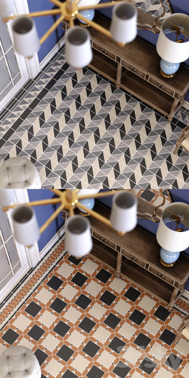 Topcer Victorian Tiles Set4