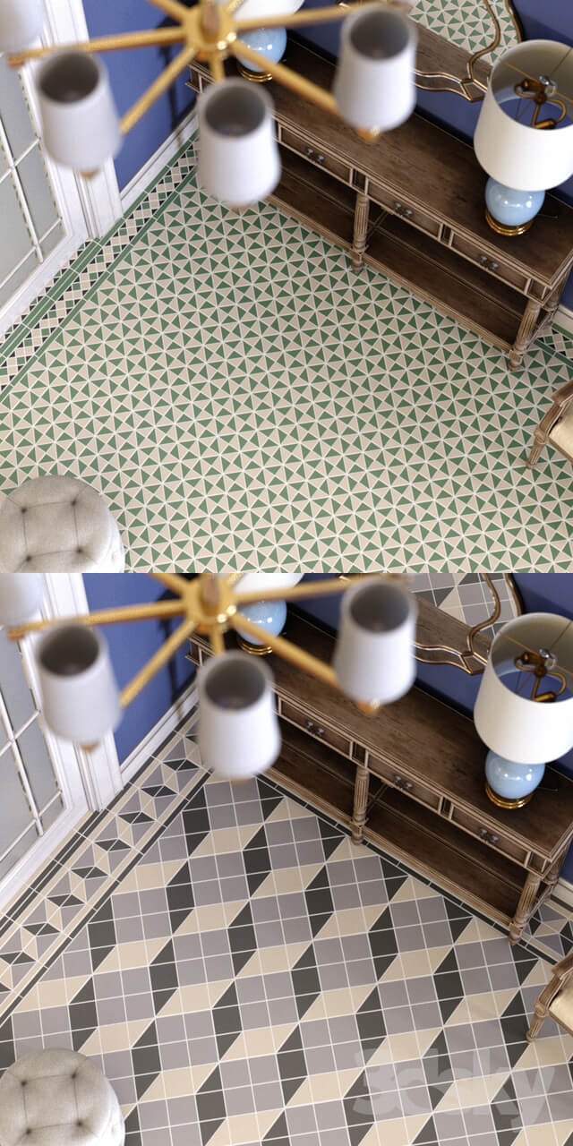 Topcer Victorian Tiles Set4