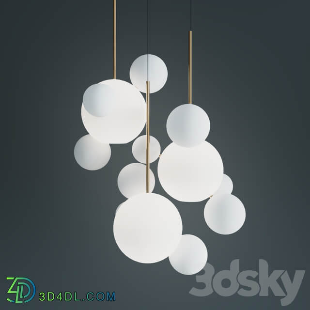 SUSPENSION Suspension lamps giopato coombes bolle bls 14c chandelier milkGIOPATO COOMBES BOLLE BLS 14C CHANDELIER MILK Pendant light 3D Models