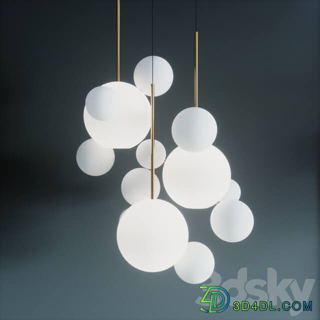 SUSPENSION Suspension lamps giopato coombes bolle bls 14c chandelier milkGIOPATO COOMBES BOLLE BLS 14C CHANDELIER MILK Pendant light 3D Models