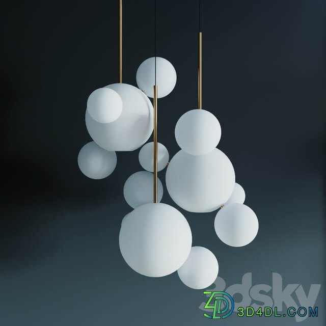 SUSPENSION Suspension lamps giopato coombes bolle bls 14c chandelier milkGIOPATO COOMBES BOLLE BLS 14C CHANDELIER MILK Pendant light 3D Models