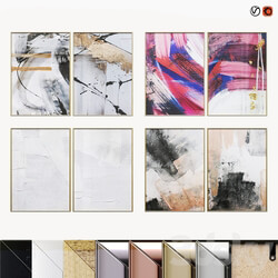 Poster Set AH Abstract 3D Models 