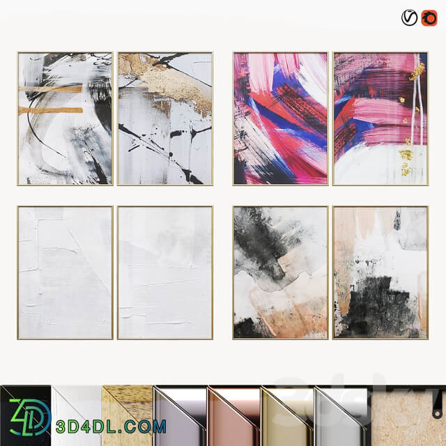 Poster Set AH Abstract 3D Models
