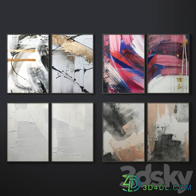 Poster Set AH Abstract 3D Models