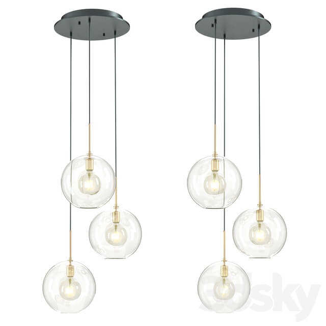 Chandelier Tango 3 light 112633 Eichholtz Pendant light 3D Models