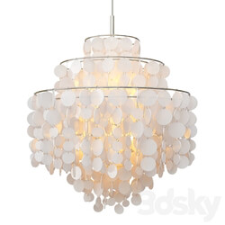 Round Capiz Chandelier 2 Pendant light 3D Models 