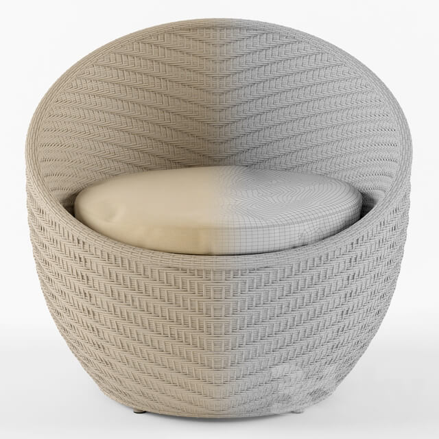 Table Chair Wicker chair and table Nautilus Komforta