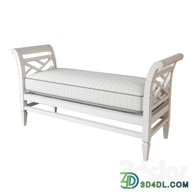 Baker chinoiserie bench 307 56 7