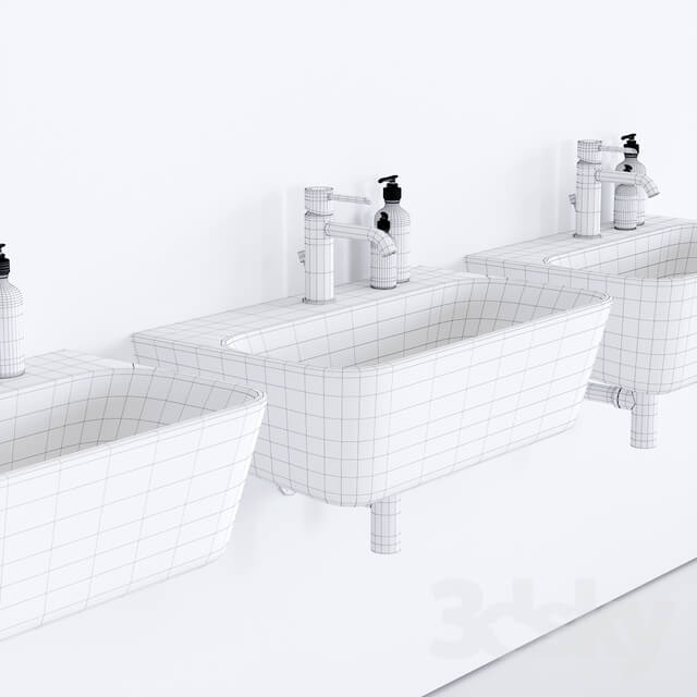 GALASSIA MEG11 Washbasin art. 5400M art. 5401M art. 5402M