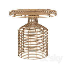 House doctor rattan side table nature 