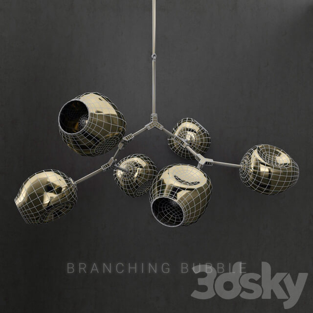 Branching bubble 6 lamps 2 Pendant light 3D Models