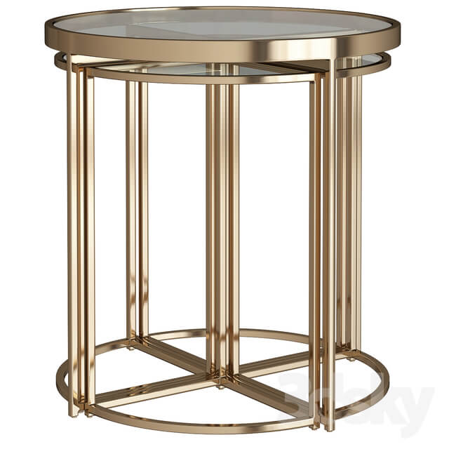 Arpeggio Gold Side Table Set