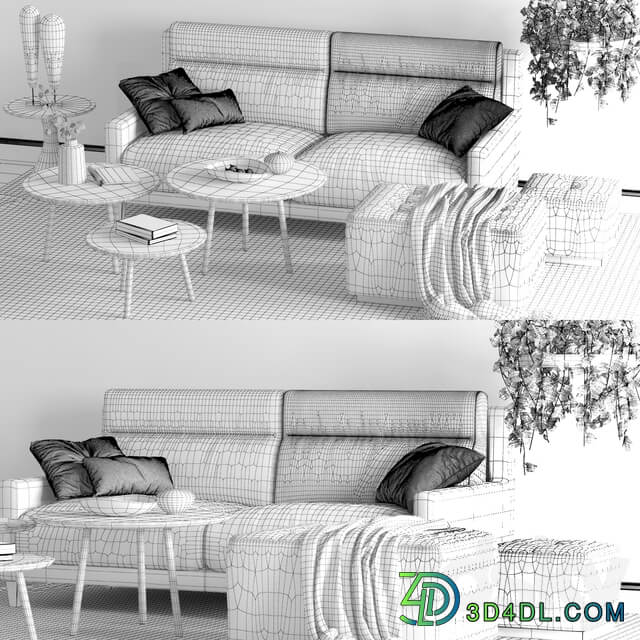 Frajumar sofa Soul set 3D Models