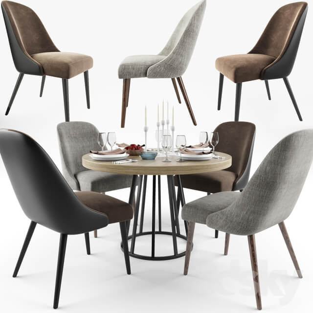 Table Chair Zuma Round Table Dining Set