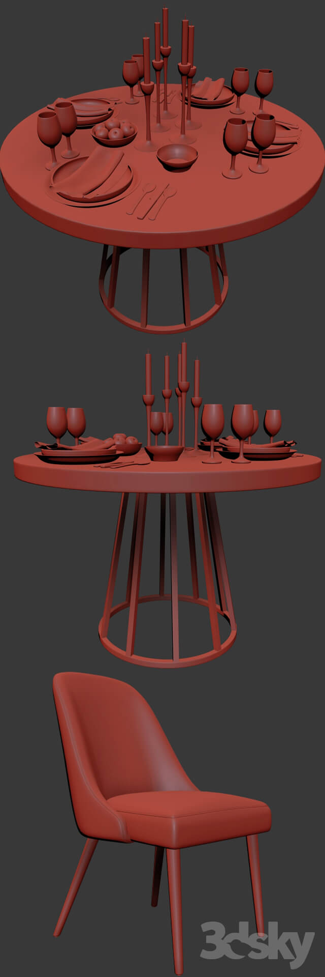 Table Chair Zuma Round Table Dining Set
