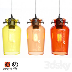 11 jar lamp Pendant light 3D Models 