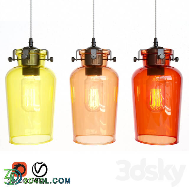 11 jar lamp Pendant light 3D Models