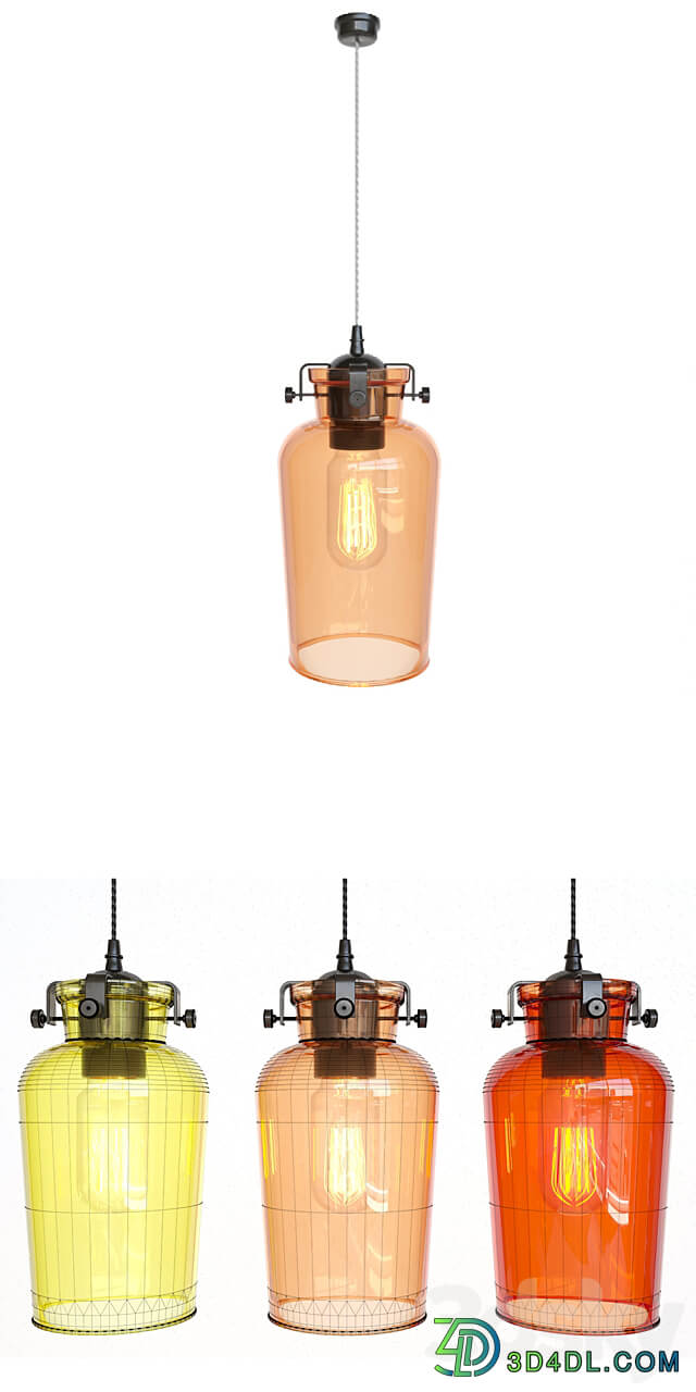 11 jar lamp Pendant light 3D Models