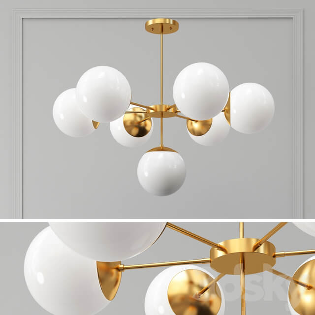 Copper Light Chandelier 7 Pendant light 3D Models