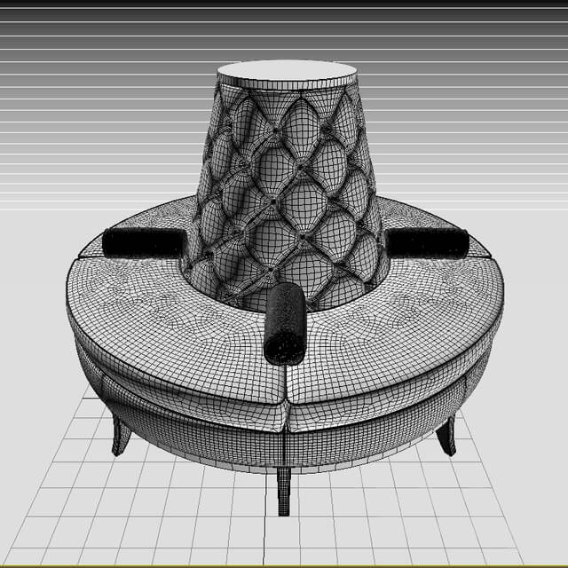 Circle Banquette Settee Lobby sofa
