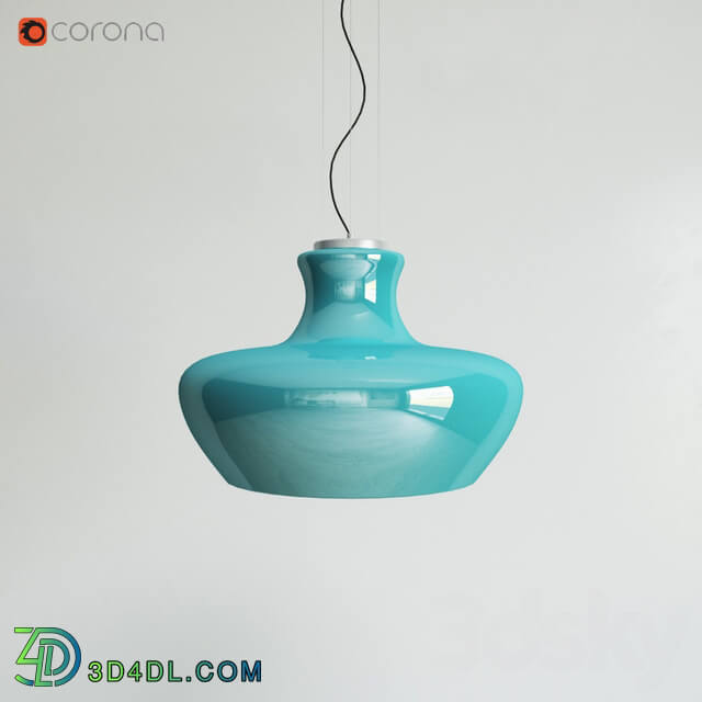 Pendant lamp Ideal Lux ALADINO SP1 D45 AZZURRO Pendant light 3D Models