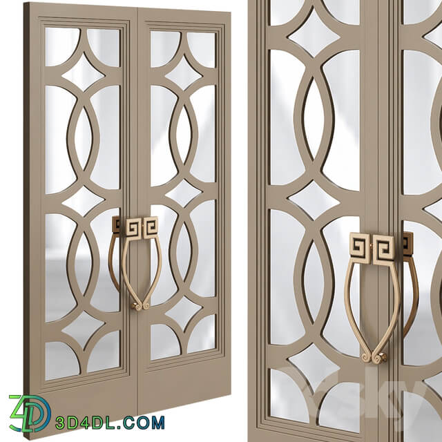 Bronze fretwork door