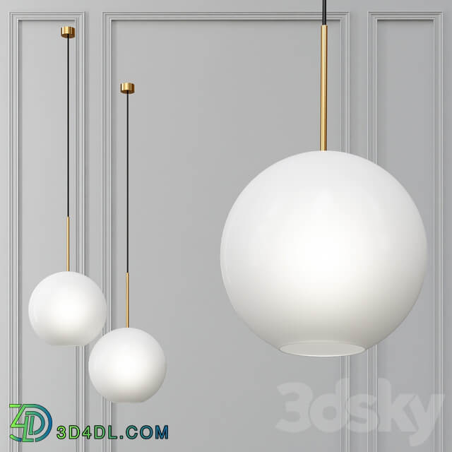 Giopato Coombes Bolle Bls Lamp White 1 Pendant light 3D Models