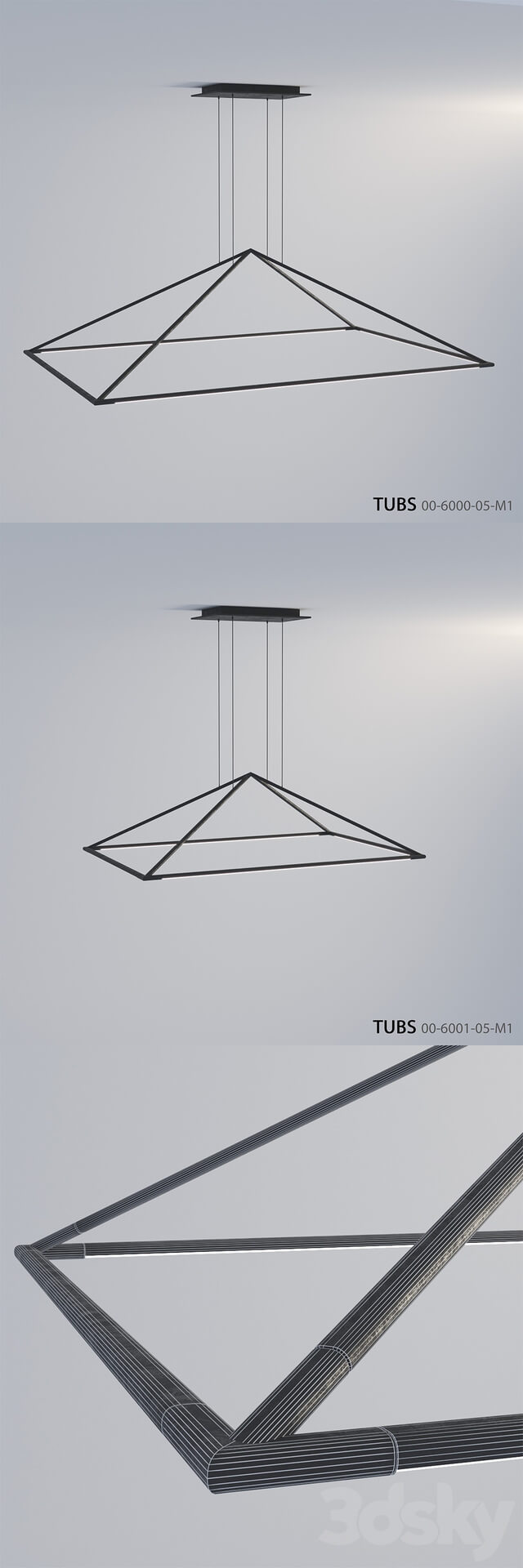 LEDS C4 TUBS Pendant light 3D Models