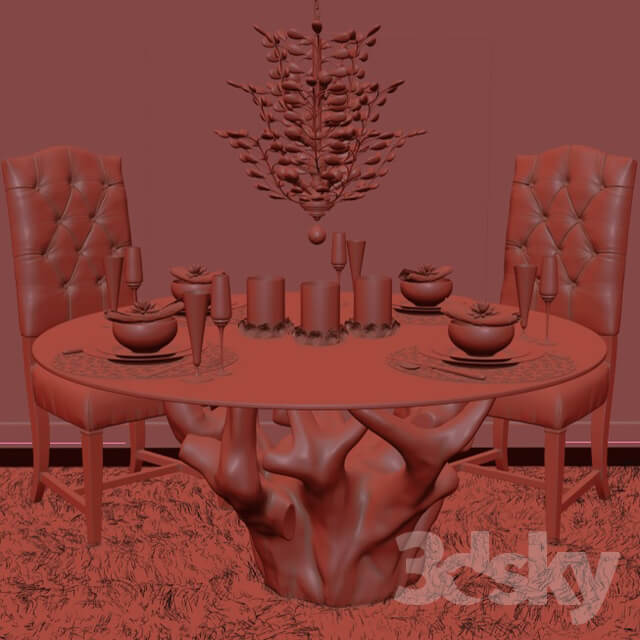 Table Chair Chair and Dining table