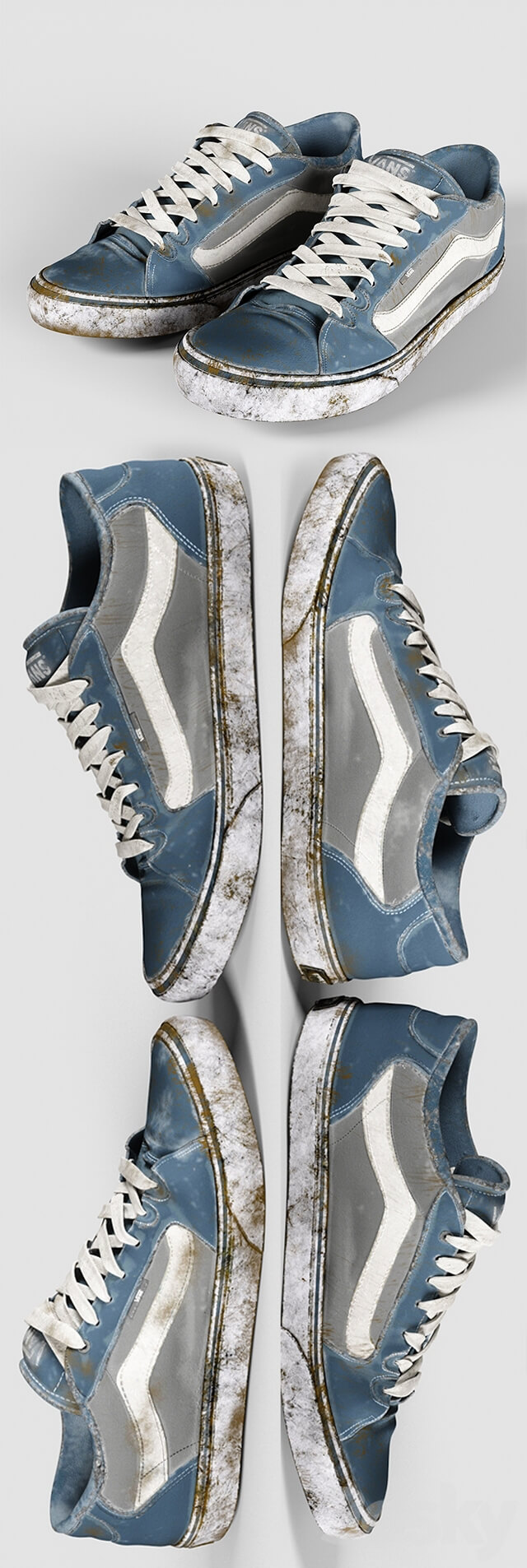 Vans grunge shoes Footwear 3D Models