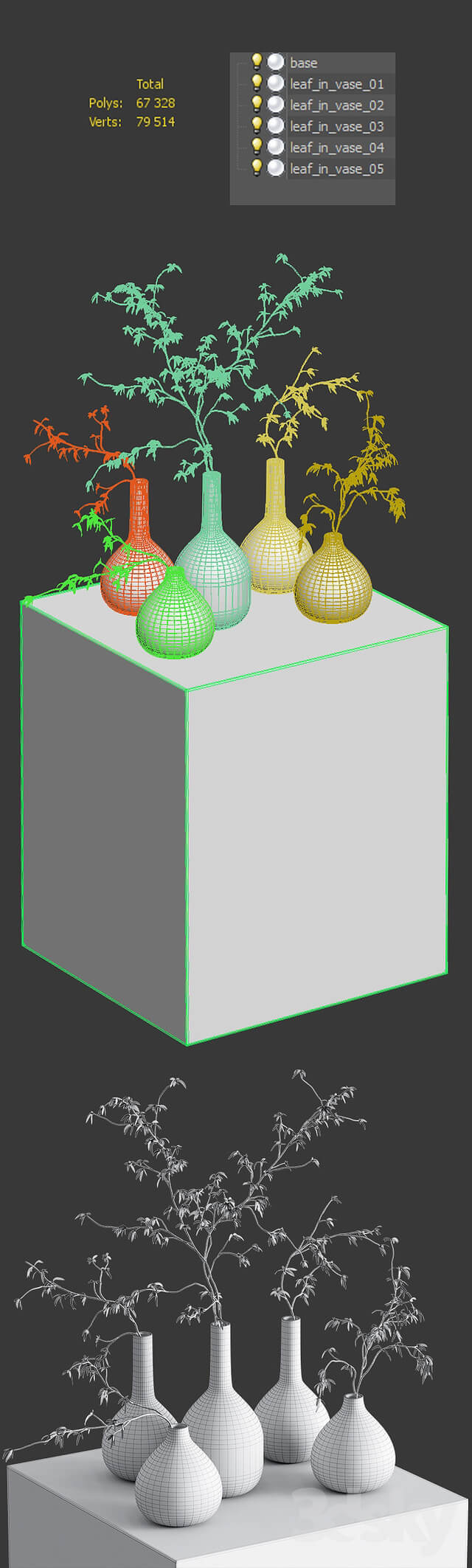 Branches in vases