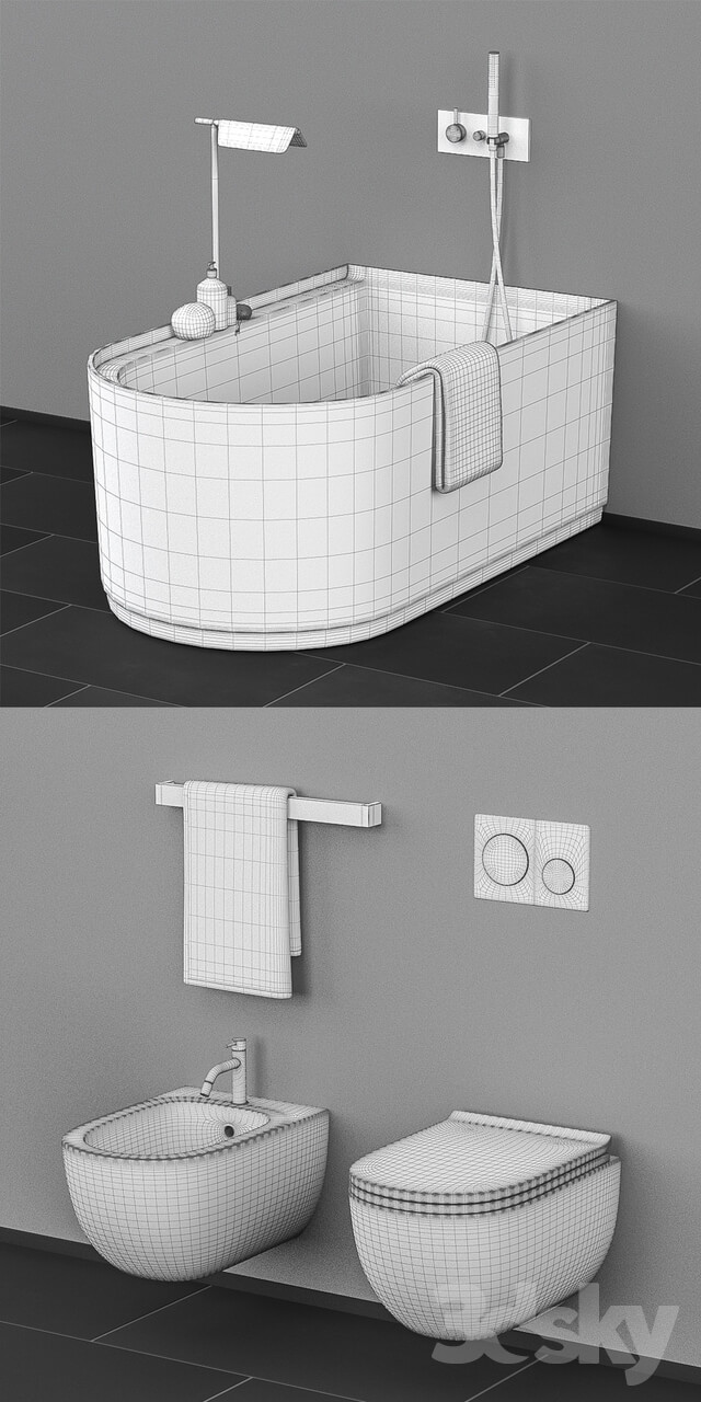 Ceramica Cielo bath set