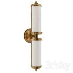 Thomas OBrien Merchant 2 Light 5 inch Hand Rubbed Antique Brass Bath Wall Light 