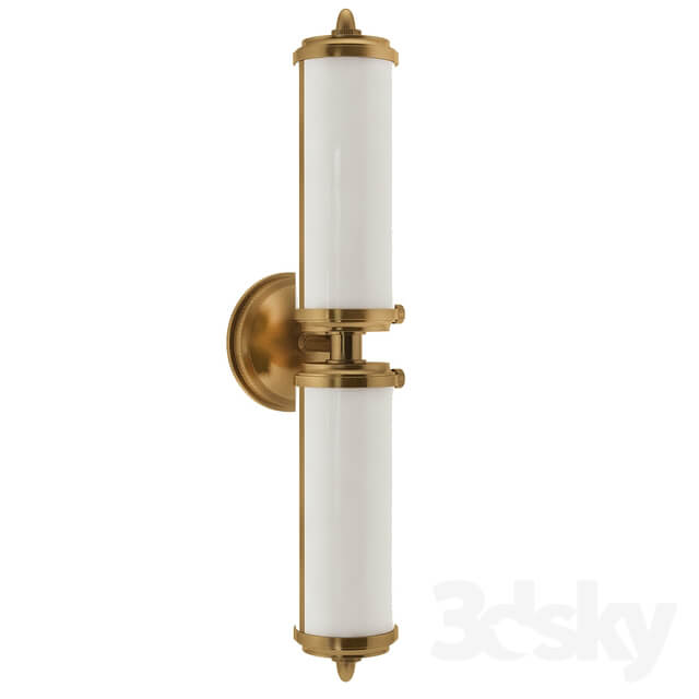 Thomas OBrien Merchant 2 Light 5 inch Hand Rubbed Antique Brass Bath Wall Light