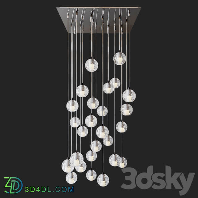 Bocci led crystal glass ball 26 designed by omer arbel in 2005 Pendant light 3D Models