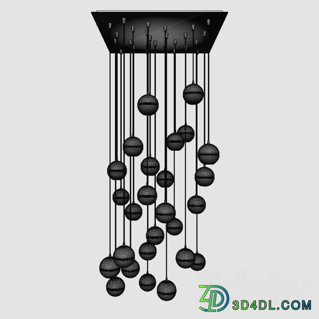Bocci led crystal glass ball 26 designed by omer arbel in 2005 Pendant light 3D Models