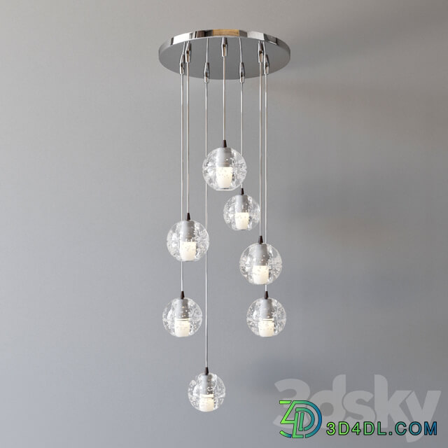 bocci led crystal glass ball 7 designed by omer arbel in 2005 Pendant light 3D Models