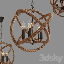 Tomshine Pendant Lights rope 5 Rope LOFT1194 5 Pendant light 3D Models 