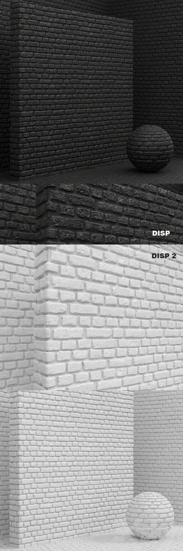 Stone Material seamless brick tile set 4