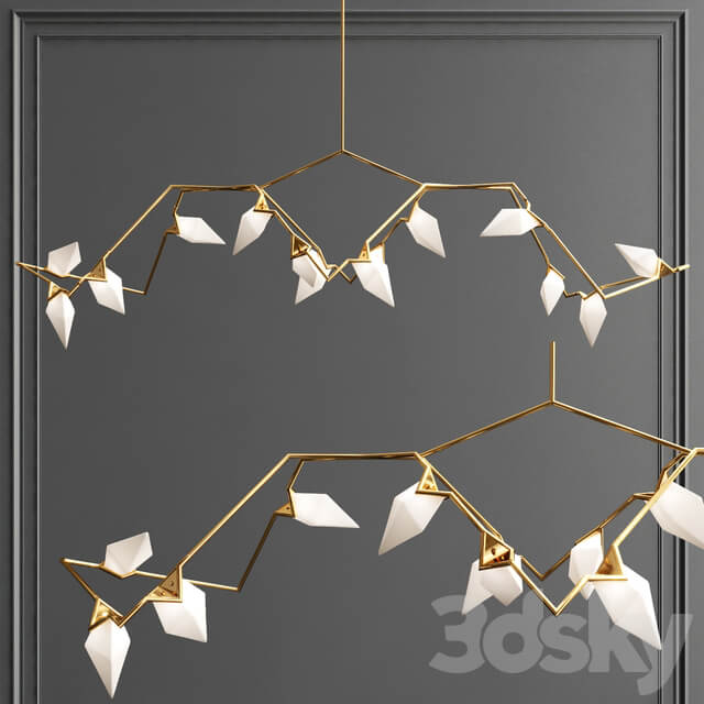 Bec Brittain Seed Gold Pendant light 3D Models