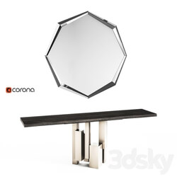 Cattelan Italia Consoles Skyline Mirror Emerald 3D Models 