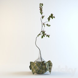 Blossoming a branch in the big bottle 3D Models 