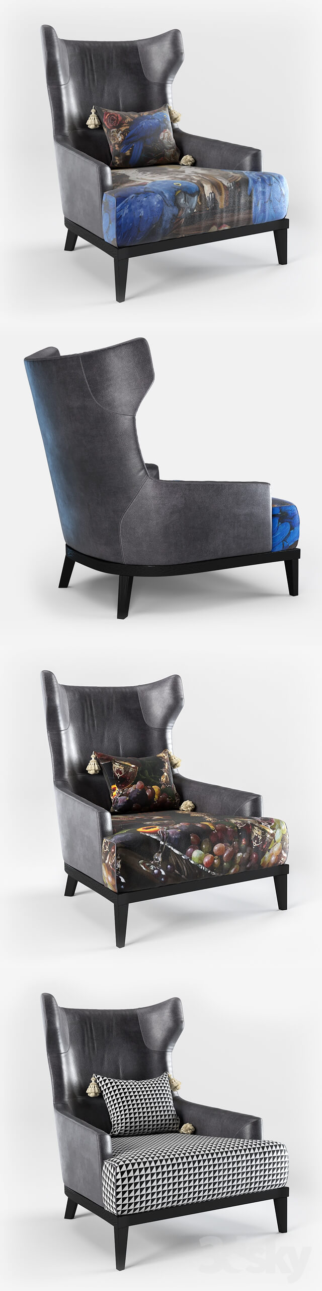 armchair The Black Attitude by Momenti Casa