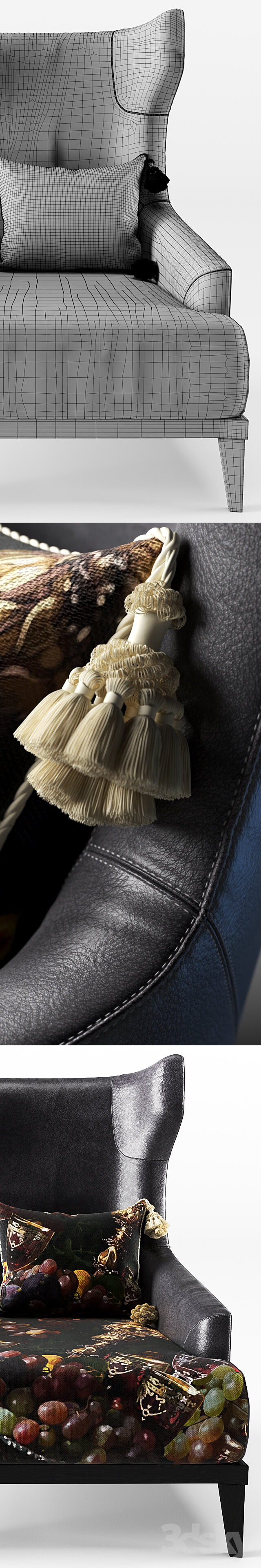 armchair The Black Attitude by Momenti Casa