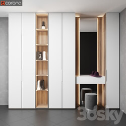 Hall Wardrobe OLIVIERI GLASS 3D Models 