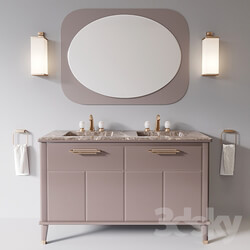Riviere Cappuccino Emperador Dark Bathroom set by Oasis Group 