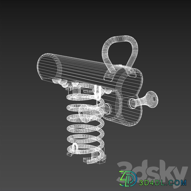 KOMPAN. Spring swing Single spring 3D Models
