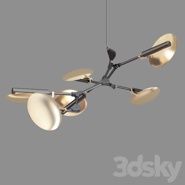 Branching Disc Pendant light 3D Models